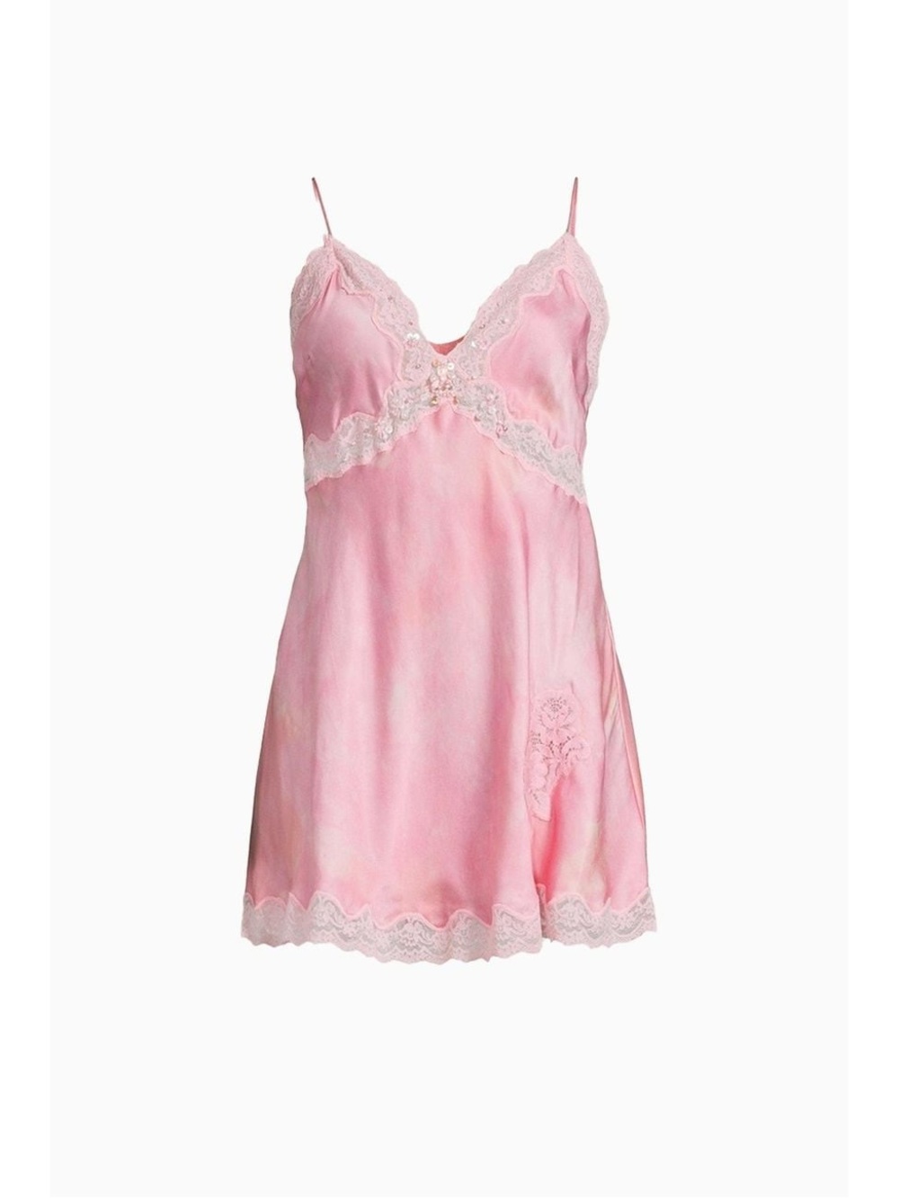 LoveShackFancy Nivola Silk Blend Mini Slip Dress
